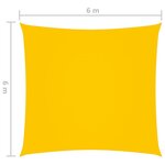 vidaXL Voile de parasol Tissu Oxford carré 6x6 m Jaune