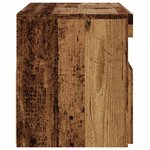 vidaXL Meubles TV avec lumières LED 2 Pièces vieux bois bois d'ingénierie
