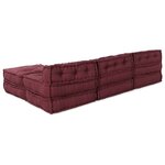vidaXL Canapé modulaire 4 Pièces Marron tissu