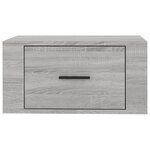 vidaXL Table de chevet murale Sonoma gris 50x36x25 cm