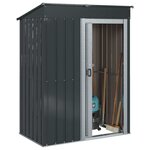 vidaXL Cabanons de jardin Anthracite 137 x 81 x 180 cm Métал
