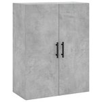 vidaXL Buffet haut Gris béton 69 5x34x180 cm Bois d'ingénierie