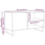 vidaXL Meuble à vinyles Chêne noir 85 x 38 x 48 cm Bois d'ingénierie