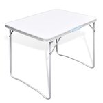 vidaXL Table pliable de camping avec cadre métallique 80x60 cm