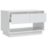 vidaXL Meuble TV Blanc brillant 70x41x44 cm Aggloméré