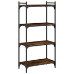 vidaXL Bibliothèque 4 niveaux chêne fumé 60x30x120cm bois d'ingénierie
