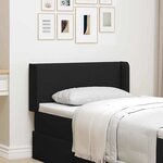 vidaXL Tête de lit avec tête de lit Noir 40 5 x 4 x 40 5 cm tissu