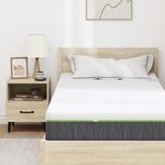vidaXL Matelas Blanc  Gris 120 x 200 cm Mousse