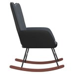 vidaXL Chaise à bascule Gris foncé Velours et PVC