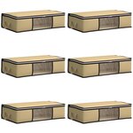 vidaXL Boîte de rangement avec fenêtre latérale transparente 6 pc