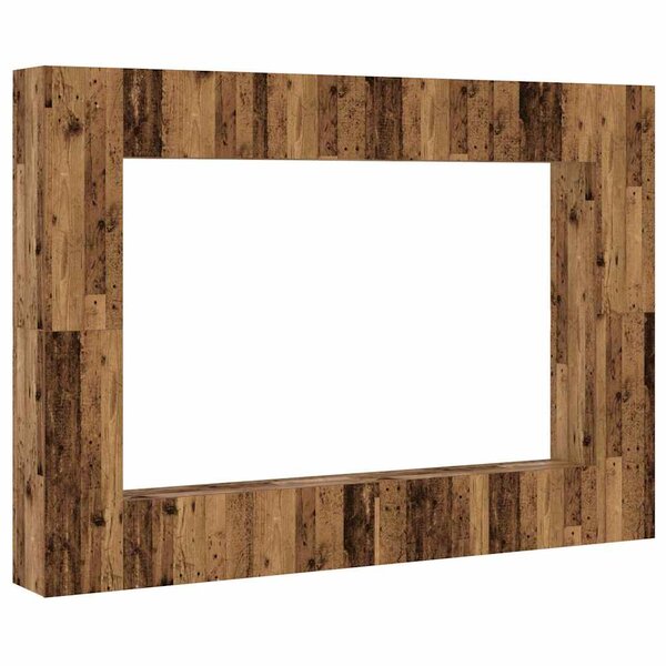 vidaXL Ensemble de meuble TV mural 8 Pièces vieux bois bois d'ingénierie