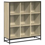 vidaXL Bibliothèque chêne sonoma 97 5x33x107 5cm bois ingénierie métal