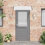 vidaXL Auvent de porte Noir et transparent 120x75 cm PC
