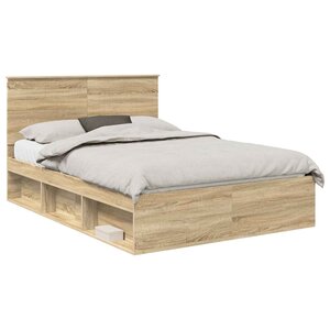 vidaXL Cadre de lit Sonoma 140 x 200 cm Bois de pin massif