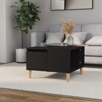 vidaXL Table basse noir 55x55x36 5 cm bois d'ingénierie