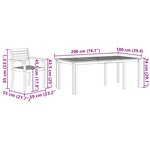 vidaXL Ensemble de salle à manger pour jardin 7 Pièces Marron