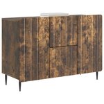 vidaXL Buffet Chêne fumé 89 x 34 5 x 62 cm Bois d'ingénierie