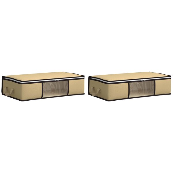 vidaXL Boîte de rangement avec fenêtre latérale transparente 2 pc