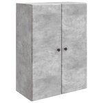 vidaXL Armoire Murale 66 x 34 5 x 90 cm Bois d'ingénierie Gris béton