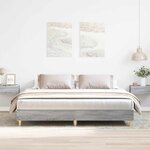 vidaXL Cadre de lit sans matelas sonoma gris 180x200 cm