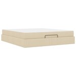 vidaXL Cadre de lit avec stockage Crème 180 x 200 cm tissu