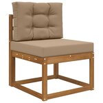 vidaXL Coussin de canapé d'extérieur 2 Pièces Taupe Polyester