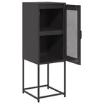 vidaXL Buffet noir 36x39x107 cm acier laminé à froid