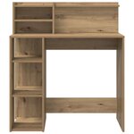 vidaXL Bureau Chêne artisanal 90 x 48 x 101 5 cm Bois d'ingénierie