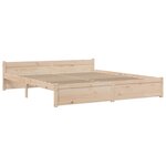 vidaXL Cadre de lit sans matelas bois massif 180x200 cm