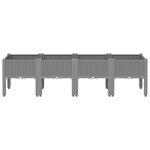 vidaXL Jardinière avec pieds gris clair 160x40x42 cm PP