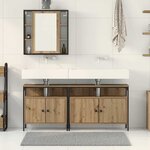 vidaXL Meubles de salle de bain 3 Pièces Marron 80 x 30 x 60 cm