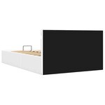 vidaXL Cadre de lit à rangement hydraulique sans matelas avec LED
