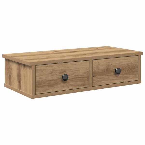vidaXL Étagère murale avec tiroirs chêne artisanal bois d'ingénierie