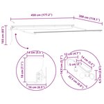 vidaXL Auvent rétractable électrique Rouge et Blanc 4 5 × 3 m