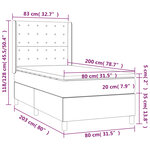 vidaXL Sommier à lattes de lit matelas et LED Rose 80x200 cm Velours