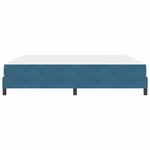 vidaXL Lit boxspring avec matelas Bleu foncé 200 x 200 cm Velours
