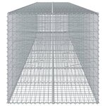 vidaXL Panier gabion avec couvercle 800x100x100 cm fer galvanisé