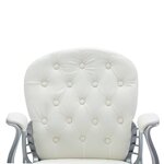 vidaXL Chaise de bureau pivotante Blanc Similicuir