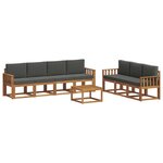vidaXL Ensemble de canapés d'extérieur 8 pc Naturel et Anthracite