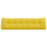 vidaXL Coussin de Dos Jaune clair 180 x 24 x 50 cm tissu