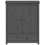 vidaXL Buffet Gris 83x41 5x100 cm Bois massif de pin