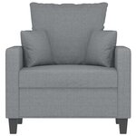 vidaXL Fauteuil Gris clair 60 cm Tissu
