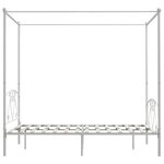 vidaXL Cadre de lit sans matelas avec baldaquin blanc 140x200 cm métal