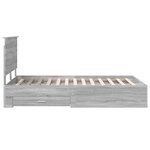 vidaXL Cadre de lit Gris Sonoma 120 x 200 cm Bois d'ingénierie