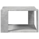 vidaXL Table basse gris béton 51 5x51 5x30 cm bois d'ingénierie