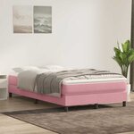 vidaXL Sommier à lattes de lit sans matelas rose 120x210 cm velours