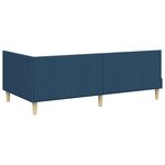 vidaXL Cadre de lit d'angle avec matelas Autre 2 Pièces Bleu tissu
