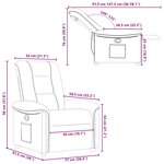 vidaXL Fauteuil inclinable Marron Tissu