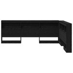 vidaXL Tête de lit de rangement Chêne noir 150 cm Bois d'ingénierie