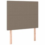 vidaXL Sommier à lattes de lit avec matelas Taupe 100x200 cm Tissu